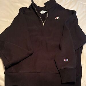 Champion Men's Black Zip-Up Sweater